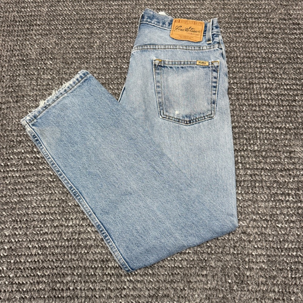 VTG Levi Strauss Signature Mens‎ Jeans W31 L30 Light Wash Blue Regular Fit Denim